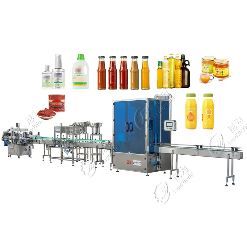 Línea de llenado de botellas de tarro de pistón semiautomático de alta calidad aceite miel detergente pasta líquido fabricado empresa experta