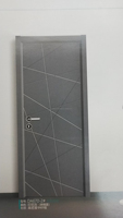 Puerta de Entrada Doble de Seguridad para Villa, Moderna, de Madera Sólida, con Cerradura Inteligente y Aislamiento Acústico