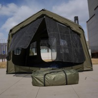 Tente de fête gonflable MT-C020, imperméable, portable, pour toutes les saisons, utilisation en extérieur, 6,3 m², une chambre, un salon, 8-12 personnes