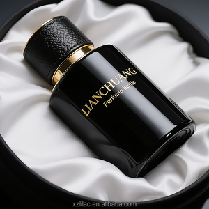Bottiglia di profumo di vetro cilindrica bottiglia di profumo personalizzato di lusso 50ml bottiglia di profumo vuota con confezione - Product Image 3