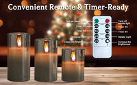 Jeu de bougies de simulation LED Candlelight concert props USB charging remote control romantic confession lighting