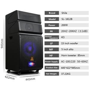 Big DJ Power <strong>Line</strong> <strong>Array</strong> 15 Inch Outdoor Coating Painted LED Light Home Theater Party PA Speaker Sound System - Product Image 6