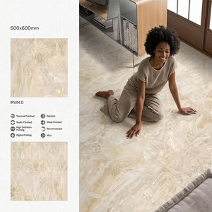 Ice Light 600x600mm Glossy Polished Porcelain Tiles Marble Effect Interior Floor Design Premium - Product Image 5