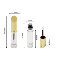 Tubes de brillant à lèvres brillants de 8 ml, flacons vides transparents personnalisés avec bouchon à vis, impression sur écran, emballage cosmétique