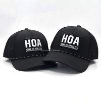 Gorra de Béisbol Personalizada al por Mayor, de 6 Paneles, con Corte Láser Perforado, Impermeable, Transpirable, con Logotipo de PVC de Goma para Deportes