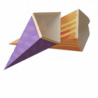 Cône en papier jetable, emballage alimentaire, frites, cône en papier