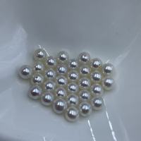 Perles d'eau douce de style Akoya de 4-5 mm, presque rondes, blanches, à fort lustre, presque parfaites, entièrement percées, perles en vrac pour bricolage
