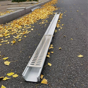 Outdoor Resina Concreto <span class=keywords><strong>U</strong></span> Tipo Trench <span class=keywords><strong>Drain</strong></span> Gutter Polímero Concreto Canal Dreno com Aço Inoxidável Grating Trench <span class=keywords><strong>Drain</strong></span> - Product Image 5