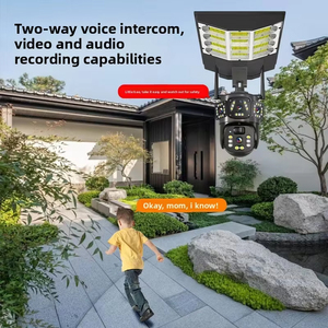 Lampione LED <span class=keywords><strong>Solare</strong></span> con Telecamera CCTV Panoramica a 360° 1080P, Visione Notturna, Controllo Remoto Tramite Smartphone, Senza Fili per Giardino - Product Image 4
