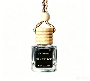 Diffuseur de parfum en verre pour voiture, à suspendre, <span class=keywords><strong>sans</strong></span> <span class=keywords><strong>alcool</strong></span>, parfum longue durée 60 jours, avec bouchon en bois pour rétroviseur - Product Image 1