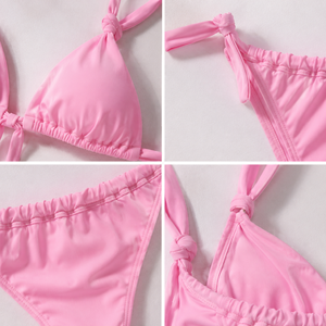 Professional <b>Bikini</b> Manufacturer Custom Swimwear Solid Blank Swimsuit Women <b>Triangle</b> Thong Micro Mini <b>Bikini</b> <b>Set</b> for Women - Product Image 3