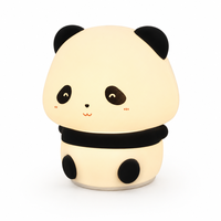 Veilleuse en silicone Panda mignon, rechargeable, à commande tactile, RGB, lampe de chevet pour enfants, lumière de sommeil pour chambre d'enfant, à intensité variable, avec minuterie
