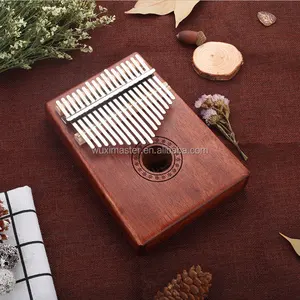 الجملة خشبية الإبهام البيانو لعبة آلات موسيقية 17 مفتاحًا لتقوم بها بنفسك Kalimba