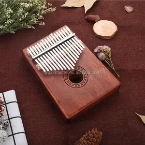 批发木制拇指钢琴乐器玩具17键DIY Kalimba