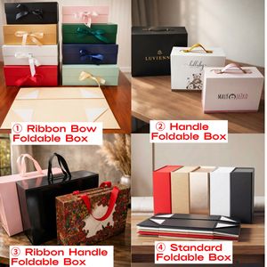 Offre Chaude Vente en Gros Boîte Cadeau en Carton Pliante à Couvercle Magnétique avec Logo Personnalisé, Boîtes en Papier pour Vêtements, Perruques, Chapeaux, Cosmétiques - Product Image 4