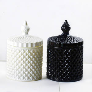 Barattolo di Lusso in Vetro Dorato per Candele, Contenitore Vuoto con Coperchio per Produzione di Candele - Product Image 6