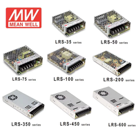 Alimentation à découpage AC-DC MEAN WELL LRS 35W-1200W SMPS, sorties 5V 12V 15V 24V 36V 48V pour applications industrielles LED