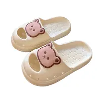 Yaz hayvan tasarım çocuk terliği sevimli yumuşak ev bebek açık sandalet çocuk terlik