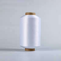 Fil de polyester torsadé texturé 100 % DTY, qualité AA, haute ténacité, écologique, pour tricot et couture, semi-mat, blanc brut
