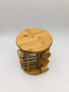 Estante Giratorio para Especias de Cocina y Restaurante T252, con Base Giratoria, Tapa de Madera, Botellas, 3 Niveles, Circular - Product Image 2