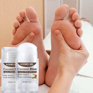 Baume pour les pieds et les mains à la noix de coco avec logo personnalisé, baume pour les cuticules, crème réparatrice pour les ongles à base de plantes avec huile de jojoba et vitamine E, baume pour les talons secs - Product Image 6