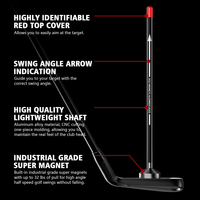 Bâton d'entraînement magnétique de golf pour l'alignement de la face de club et l'entraînement de l'axe de swing, avec aimant puissant, compatible avec tous les clubs en fer/ wedge - Vente en gros