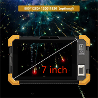 Dispositivos portátiles móviles industriales resistentes de 7 pulgadas, tableta Android con lector RFID, escáner de código PDA, lector de código QR, tableta resistente