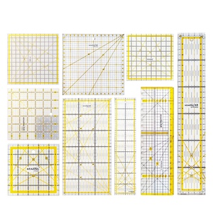 Reglas de escala cuadrada acrílica profesional, plantilla de regla de acolchado, regla de corte de diseño de costura - Product Image 1