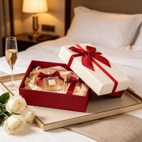 Boîte à parfum en marbre avec flacon de parfum, motif pierre, coffret cadeau parfumé, emballage cadeau en gros, sur mesure