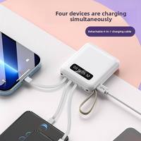 Batterie externe 50000mAh avec écran LED, 2 sorties Type-C (10W), 4 câbles, prises multi-standards, design compact, personnalisation du logo