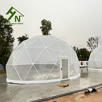 Igloo de jardin personnalisé de 6m pour centre de villégiature en plein air, dôme géodésique transparent pour camping-car Igloo de luxe pour jardin et hôtel
