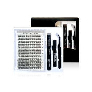 Extensions de cils en grappe DIY à volume doux, marque privée, courbure C, pour vente en gros - Product Image 6