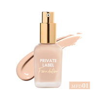 OEM Vegan Make up Nude Hydrating Transfer Proof Natural Finish Fond de teint de haute qualité à couverture complète pour les femmes noires à la peau foncée