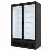 Réfrigérateur-congélateur vertical commercial pour supermarché, 2 ou 3 portes, pour la présentation de glaces, fourni directement par l'usine