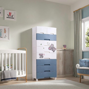 Mueble de Almacenamiento para Juguetes de Bebés y Niños, de 8 Niveles, para Sala de Estar o Dormitorio, Armario de Plástico con Ruedas - Product Image 6