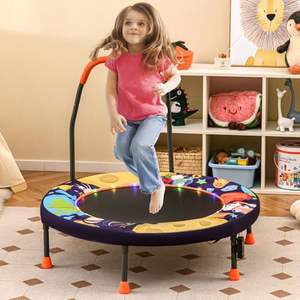 Trampoline pour enfants de 36 pouces avec poignée amovible et lumières LED - Product Image 1