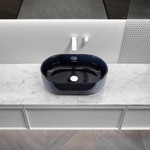 Per Antonio Lupi Borghi lavabo ovale lavabo a mano per bagno porcellane in pietra materiale per lavaggio artistico per collezione Cristalmood - Product Image 1