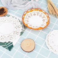 Papier filtre à huile jetable à absorption élevée, non fluorescent, en forme de doily, pour poulet frit et frites