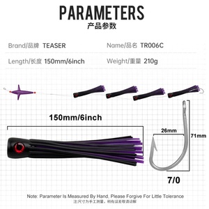 Nuova Esche Artificiali da Pesca a Traina con Barra Spargi-Pesci, Rig per Acqua Salata, Mahi Dora, Big <span class=keywords><strong>Game</strong></span>, 210g, Esca per Calamari - Product Image 4