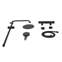 Braket katup termostatik kumparan kuningan ganda harga pabrik Shower Arm Handset kepala pancuran cerat garansi 5 tahun untuk apartemen