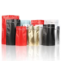 Sac d'emballage de grains de café avec fermeture éclair en mylar vente en gros Pochette debout en papier d'aluminium sur mesure