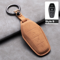 Étui de protection en cuir pour clé de voiture BYD Tang EV600 Han EV Yuan ATTO 3 Song PLUS Pro MAX DMI Qin, coque de clé télécommande, porte-clés