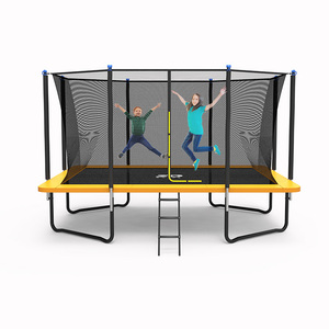 Zoshine 10x14ft không có khoảng cách hình chữ nhật <span class=keywords><strong>Trampoline</strong></span> hoàn toàn kèm theo mạng lưới an toàn 360 ° đệm ASTM chứng nhận - Product Image 1