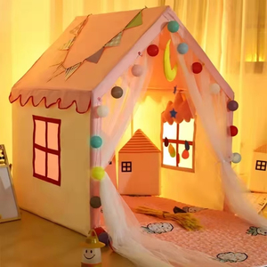 Tente <span class=keywords><strong>de</strong></span> jeu pour enfants en maille ventilée personnalisée Lovely Playhouse Princess Castle House pour intérieur et extérieur - Product Image 4