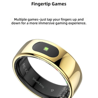 Bague connectée unisexe 08 : étanche, en métal, mesure de l'oxygène sanguin, suivi du sommeil, surveillance de la fréquence cardiaque, capture de photos, tracker d'activité