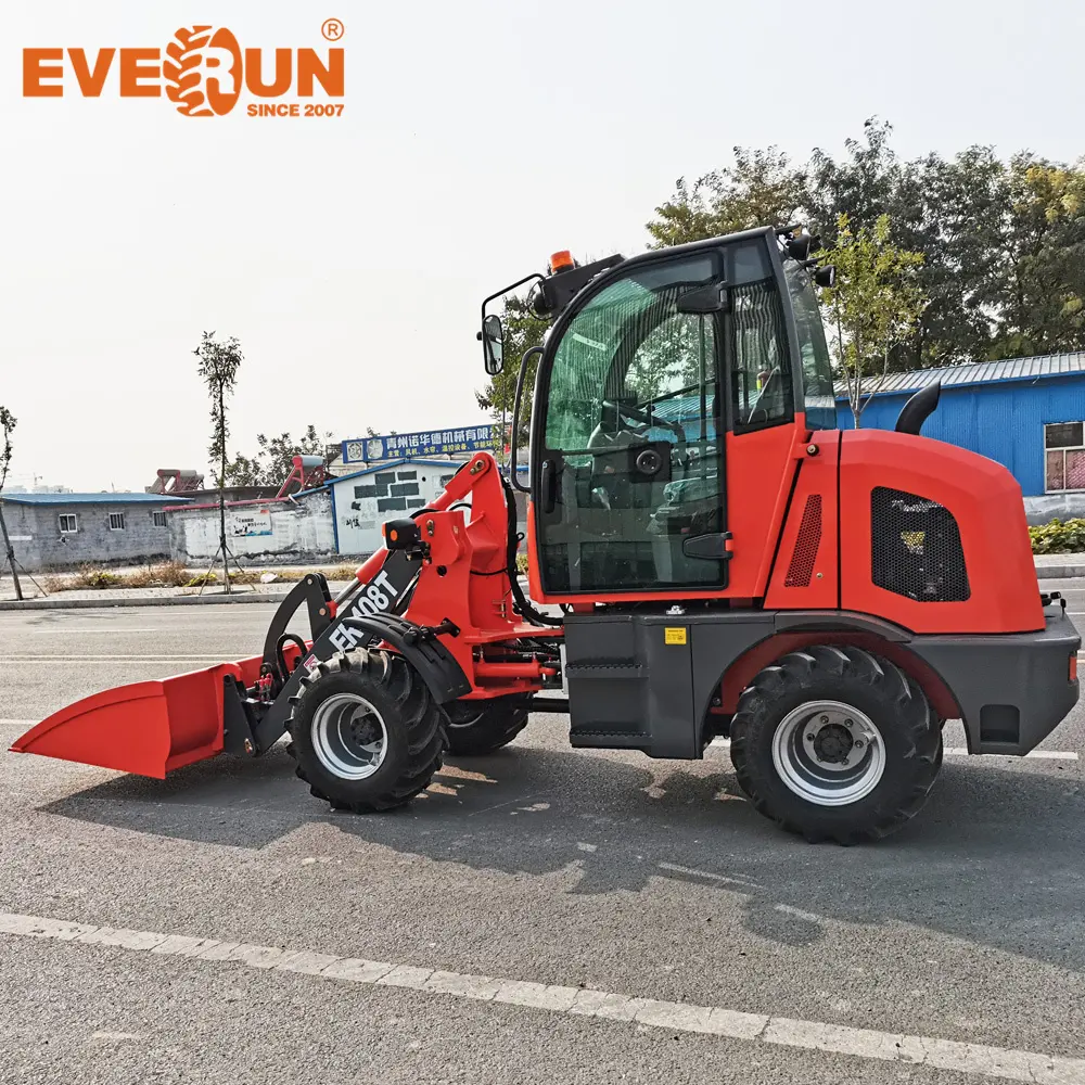신제품 Everun ER408T 0.8ton 정원 기계 작은 휠 로더 공장 가격