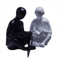 Décor à la maison Statue en résine Style penseur décoration Sculptures abstraites Figurines à collectionner pour étagère de bureau moderne