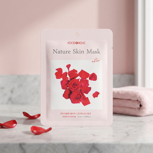 [BEST] Maschera in Foglio Foodaholic Nature Rose Ampoule, Confezione da 10 Pezzi, Vitamina C, Skincare Coreana Idratante - Product Image 3
