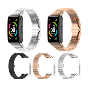 IVANHOE สายรัดข้อมือสเตนเลสสตีล,สำหรับ <span class=keywords><strong>Huawei</strong></span> <span class=keywords><strong>Band</strong></span> 6สายนาฬิกาโลหะอัจฉริยะสำหรับ <span class=keywords><strong>Huawei</strong></span> <span class=keywords><strong>Band</strong></span> 6 <span class=keywords><strong>Pro</strong></span> สายรัดข้อมือสำหรับ Honor 6 <span class=keywords><strong>7</strong></span> - Product Image 2