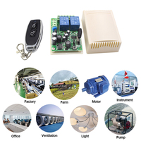 Interrupteur à distance sans fil 433 Mhz, module récepteur de relais AC 220V 2CH avec télécommande radiofréquence à 2 canaux